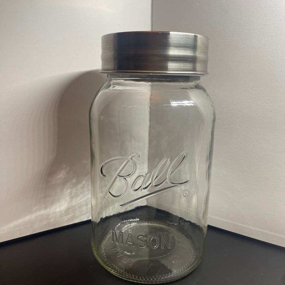 Large Ball Mason Glass Canister Jar with Airtight Lid Kitchen Pantry Storage 12”